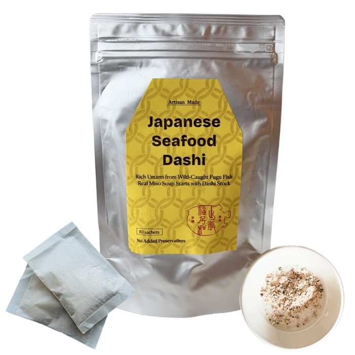 Premium Japanese Seafood Dashi, powderised dashi and dashi sachets