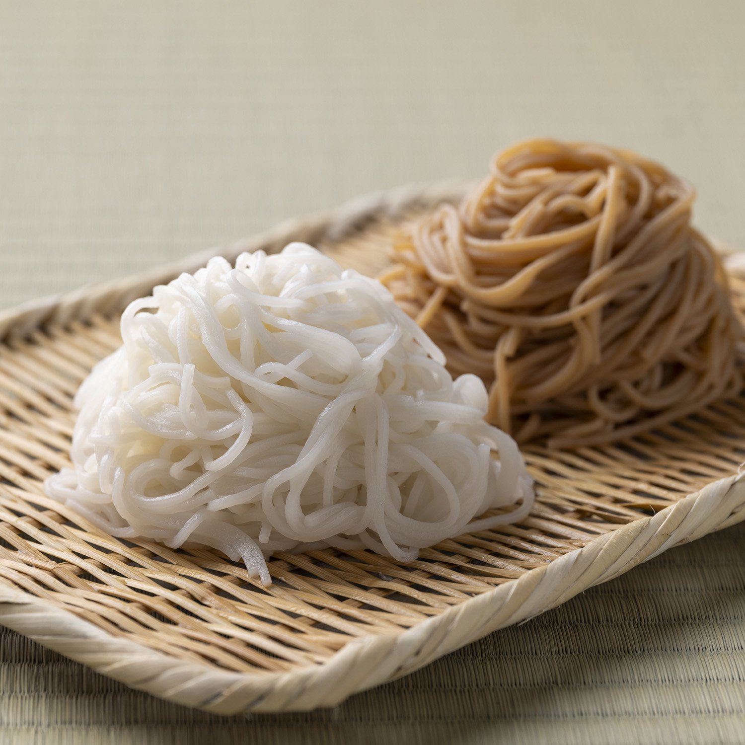 All Natural Gluten-free Okomen Cooked White and Brown Japanese Rise Noodles