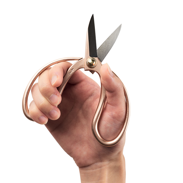 Sakura Mini Floral Scissors Open in Hand