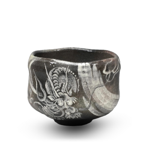 Japanese Matcha Tea Bowl Dragon