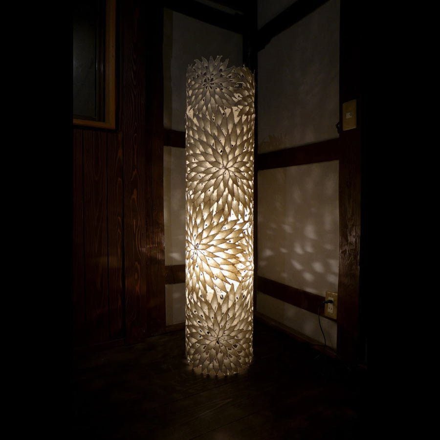 Japanese washi paper art lamp