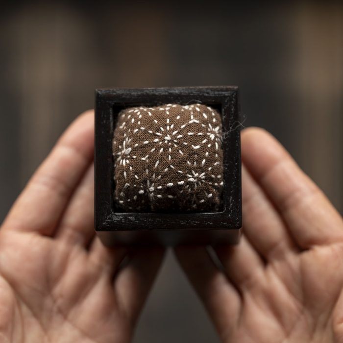 DIY Sashiko Pin Cushion Hand