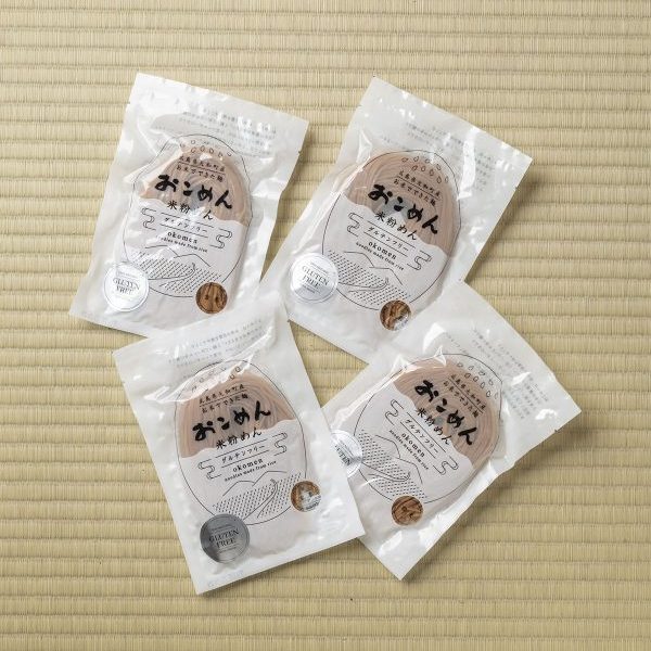 Okomen Gluten Free Japanese Rice Noodles Whte and Brown Rice Family Pack