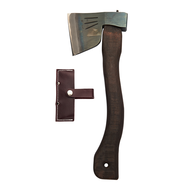 Mizuno Japanese broad axe with oak handle with a sheath
