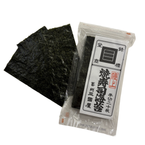 Three sheets of half size premium roasted onigiri nori