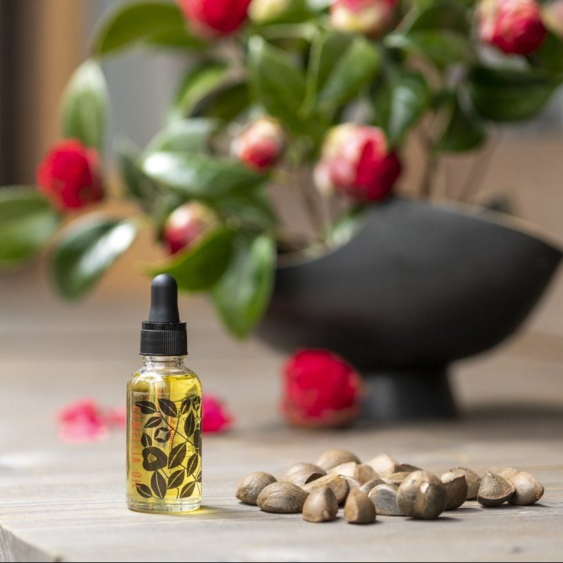 Japanese Camellia Oil sourced from an NPO in Kagoshima