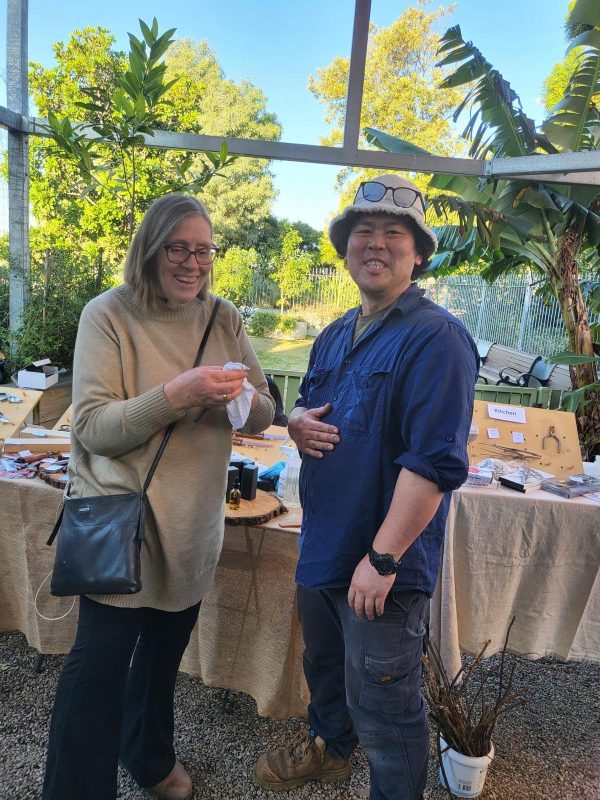 Garden tool workshop in Kings Cross sydney with Yuta from Greenfriends and MC Cathy from Kings Cross Community Garden